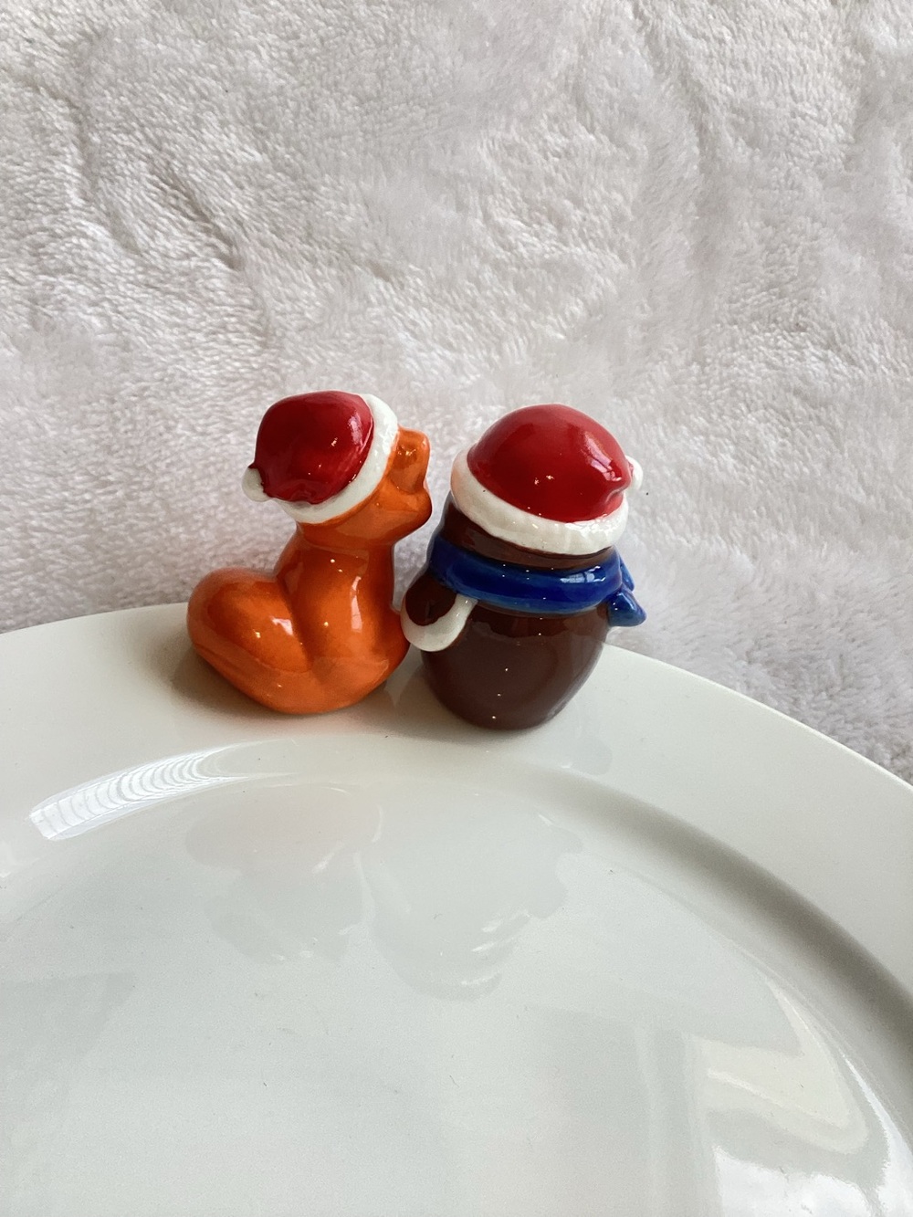 🦉🦊Yankee Candle Plate Holder Woodland Fox and Owl 7” Christmas Holiday - Picture 3 of 11